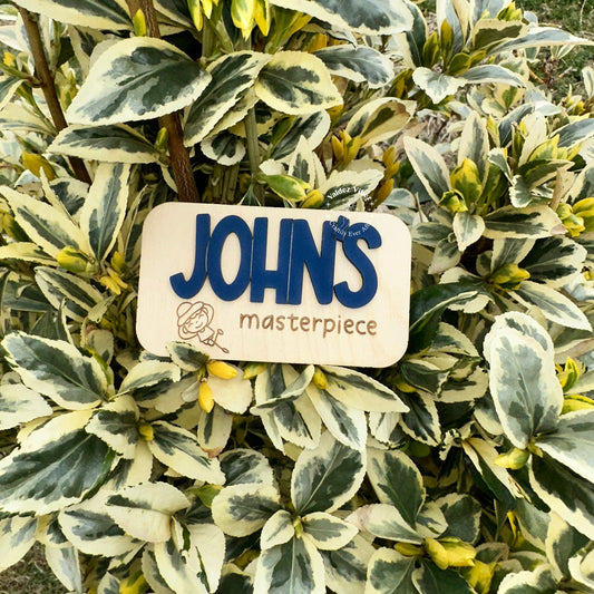 3D Kid's Personalized Magnet |Masterpiece on Display |Look What I Made Magnet |Fridge magnet