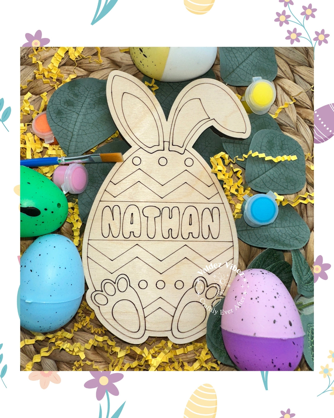 Personalized Boy Bunny DIY Paint Kit