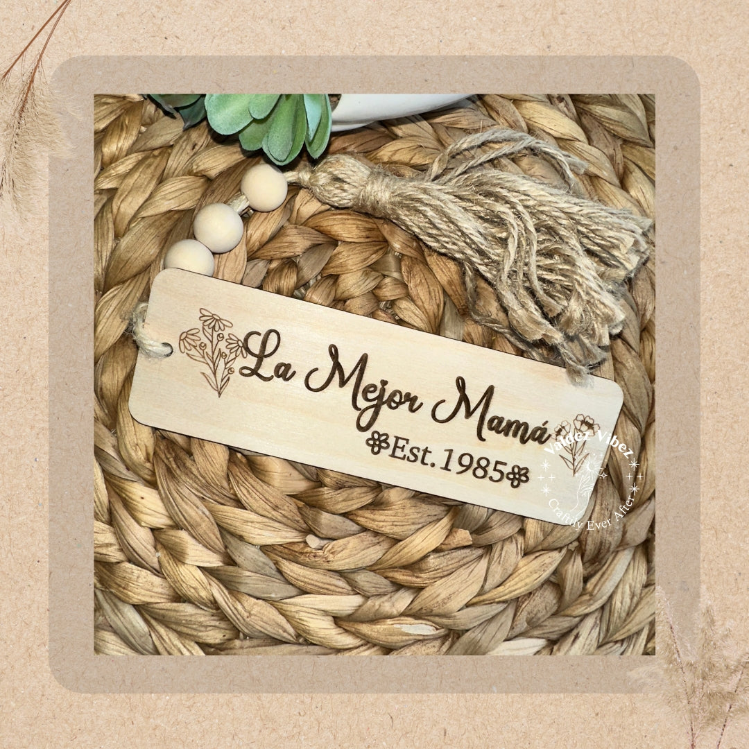 La Mejor Mamá|Marca Páginas de Madera Personalizado