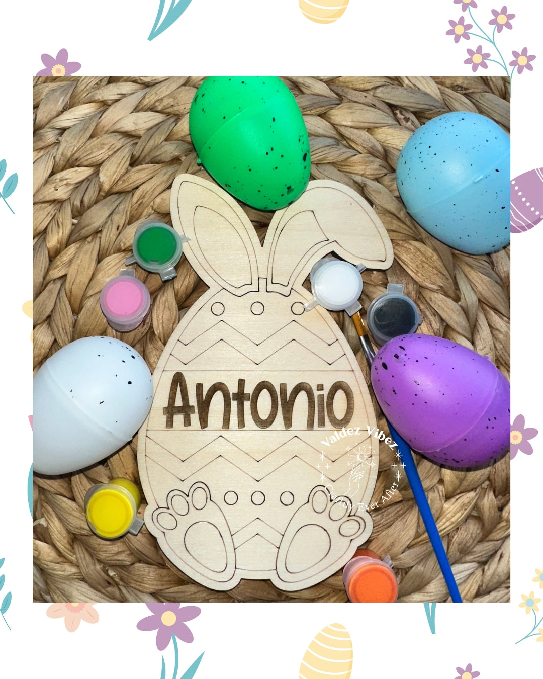 Personalized Boy Bunny DIY Paint Kit