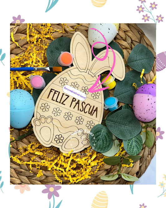 Personalized Girl Bunny DIY Kit Paint Kit