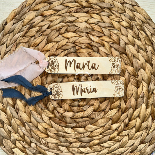 January|Carnation| Birth Month Flower |Personalized Bookmark|Slim size