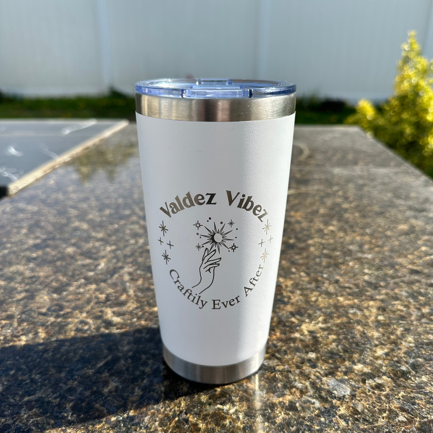 Engraved Custom Logo Tumbler |20 OZ|White