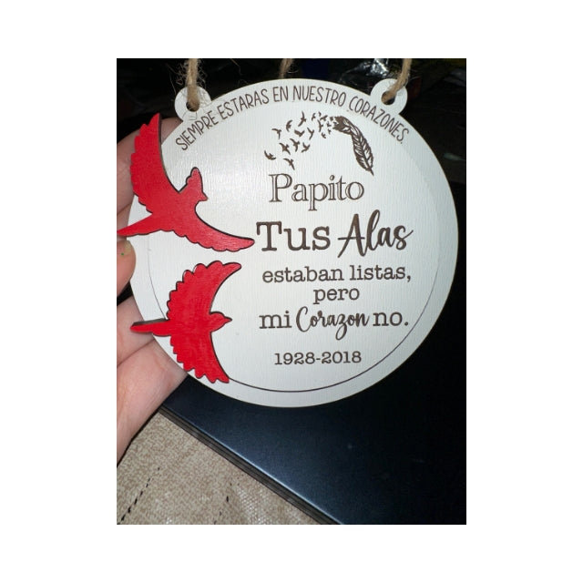 Personalized Dove Memorial Ornament