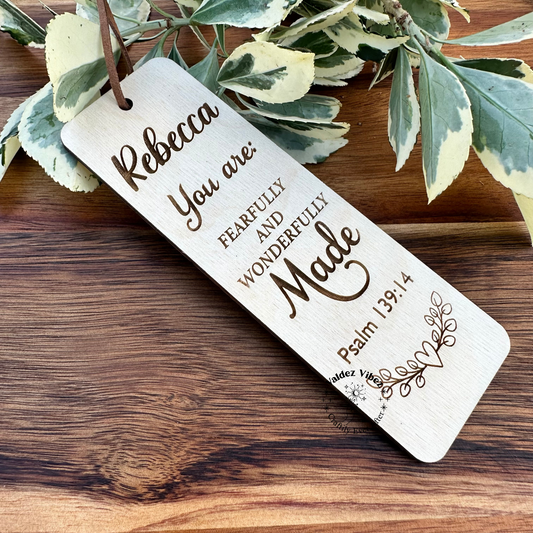 Personalized Wooden Engraved Bookmark