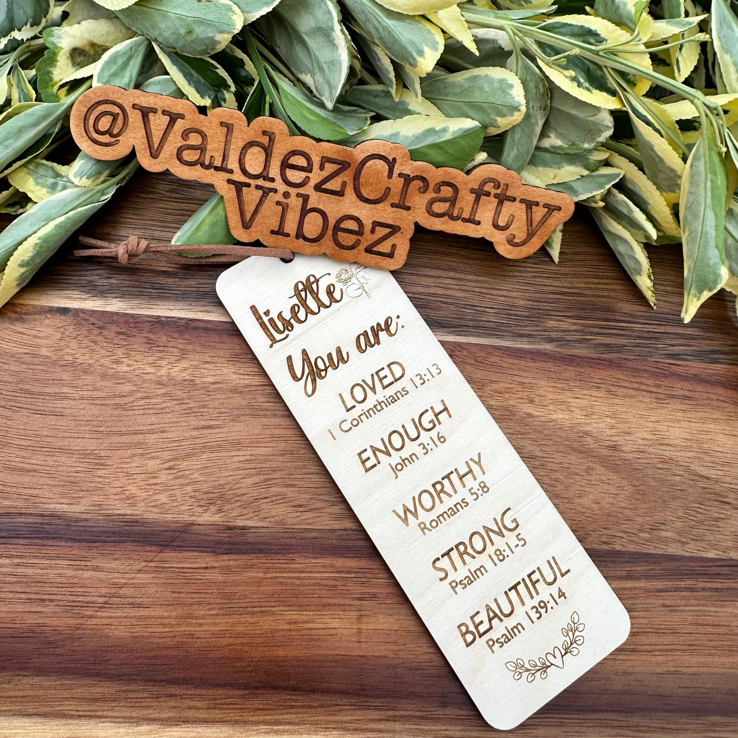 Personalized Wooden Engraved Bookmark