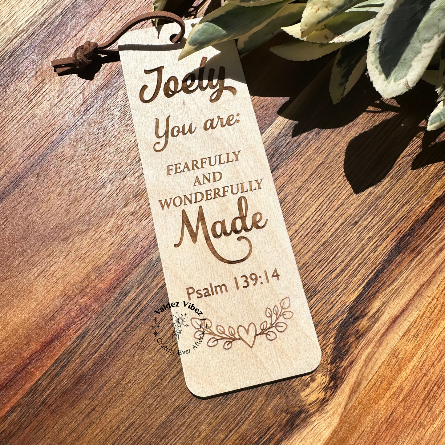 Personalized Wooden Engraved Bookmark