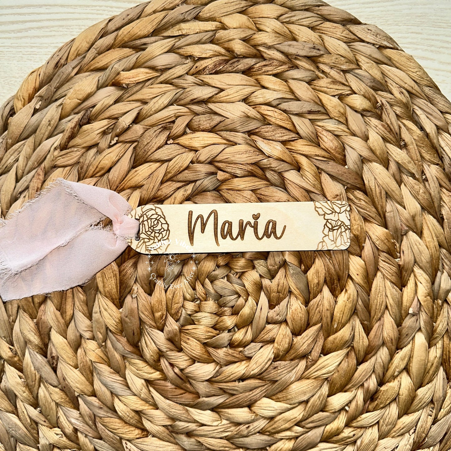 January|Carnation| Birth Month Flower |Personalized Bookmark|Slim size