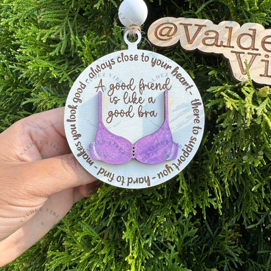 Bra Friendship Ornament|Besties Ornament