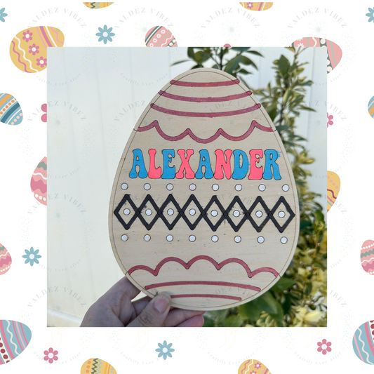 Large Personalized Easter DIY Blank