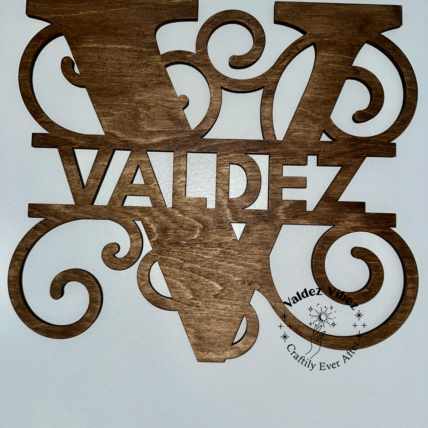 Wooden Last Name Monogram