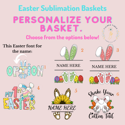 Personalized Easter Baskets(Sublimated)